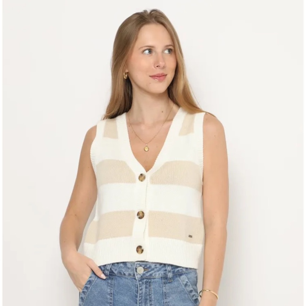 Hollister Knit Button Sweater Vest